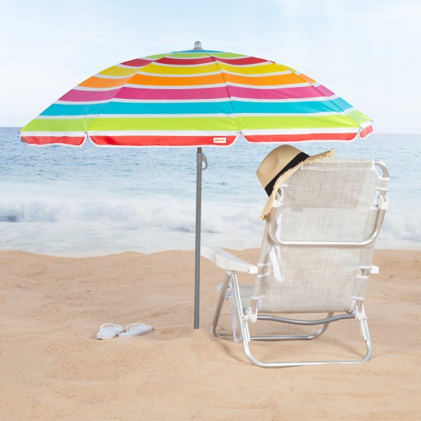 Guarda-sol de praia multicolorido 160 cm | Distria