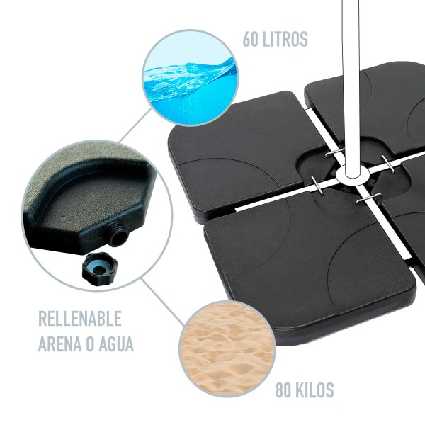 Suporte de guarda-chuva recarregável Aktive Garden | Distria.com