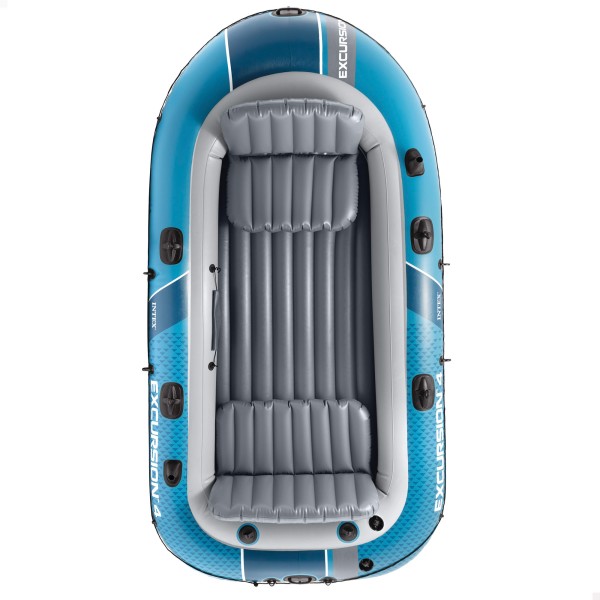 Barco insuflável Excursion 4 com remos e insuflador INTEX | Distria