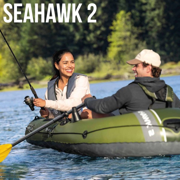 Barco insuflável Seahawk 2 com remos e insuflador INTEX | Distria