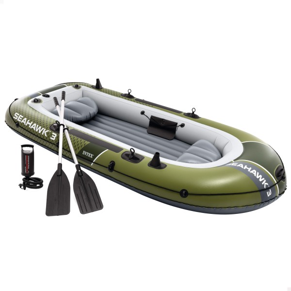 Barco insuflável Seahawk 3 com remos e insuflador INTEX | Distria
