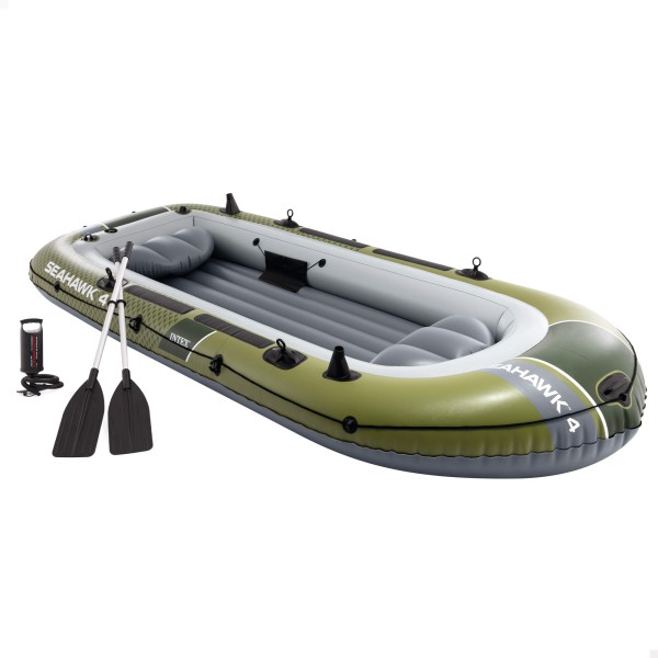 Barco insuflável Seahawk 4 com remos e insuflador INTEX | Distria