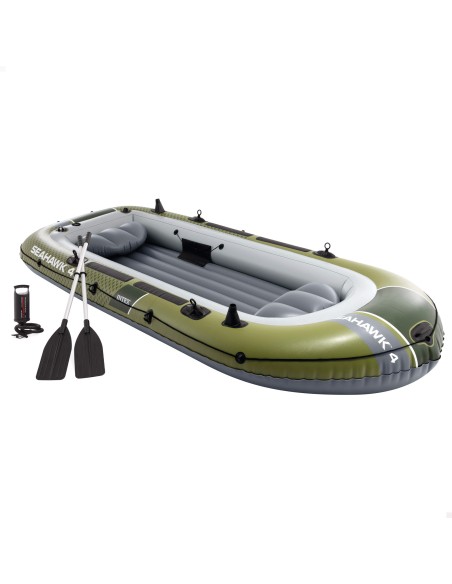 Barco insuflável Seahawk 4 com remos e insuflador INTEX | Distria