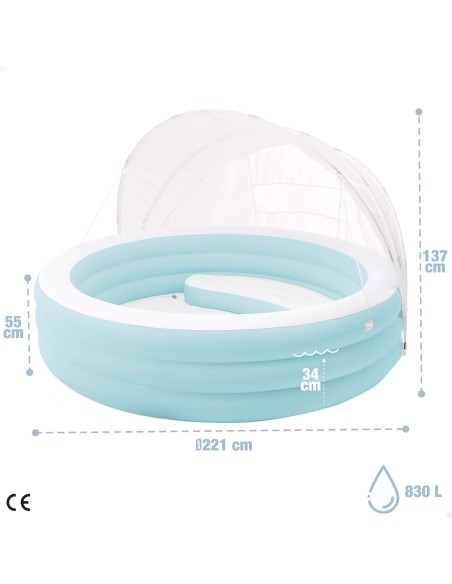 Piscina inflável com assento e cobertura para crianças INTEX | Distria
