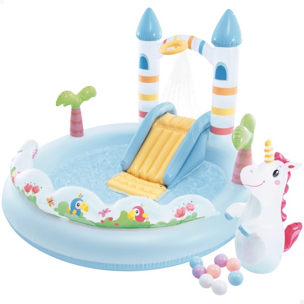 Piscina em forma de castelo de unicórnio  196x178x127 cm | Distria
