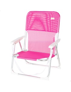 Cadeira de praia dobrável fúcsia 44x40x72 cm | Distria