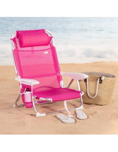 Cadeira de praia dobrável fúcsia Aktive | Distria 2