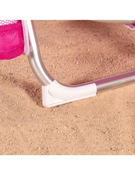 Cadeira de praia dobrável fúcsia Aktive | Distria