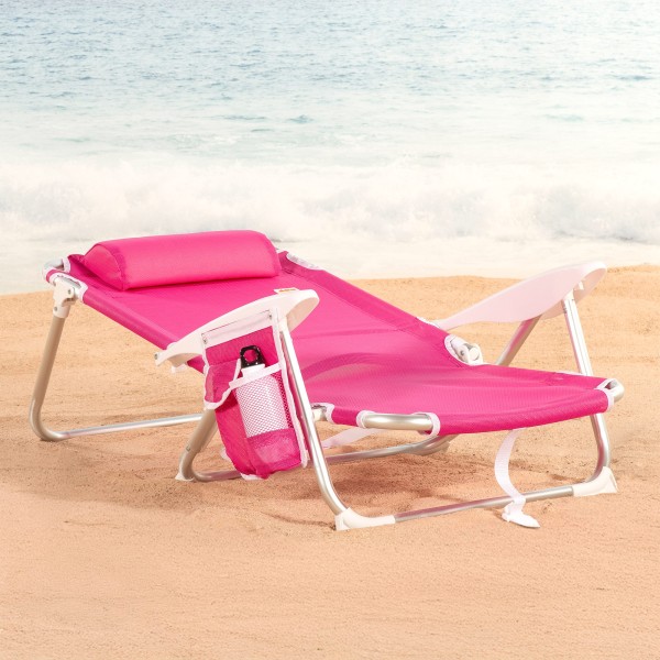 Cadeira de praia dobrável fúcsia Aktive | Distria