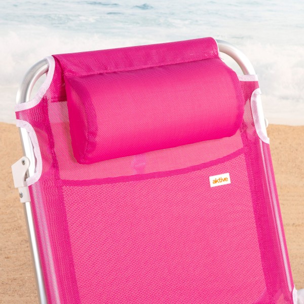 Cadeira de praia dobrável fúcsia Aktive | Distria
