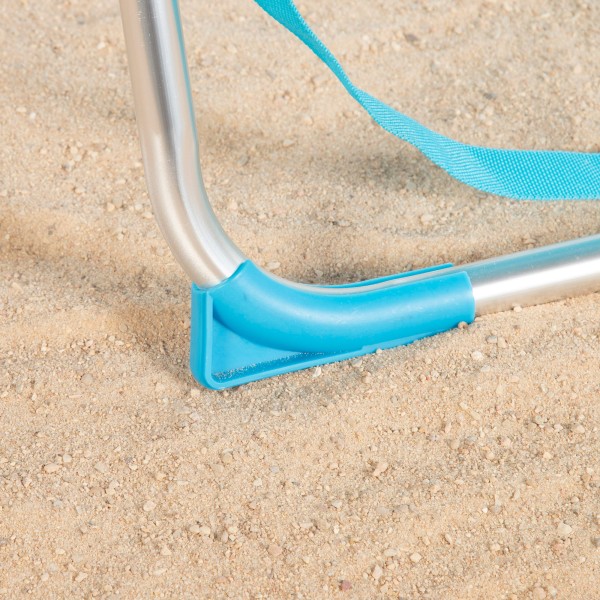 Cadeira de praia dobrável azul 44x40x72 cm | Distria