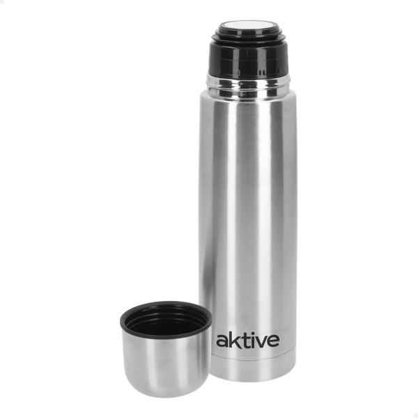 Garrafa térmica Aktive 500 ml em aço inoxidável com copo | Distria
