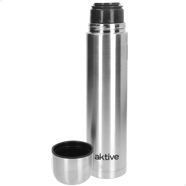 Garrafa térmica Aktive 750 ml em aço inoxidável com copo | Distria