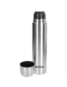 Garrafa térmica Aktive 1 L em aço inoxidável com copo | Distria