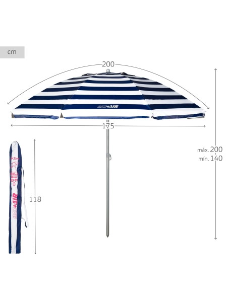 Guarda-sol de 220 cm-Guarda-sóis | Distria
