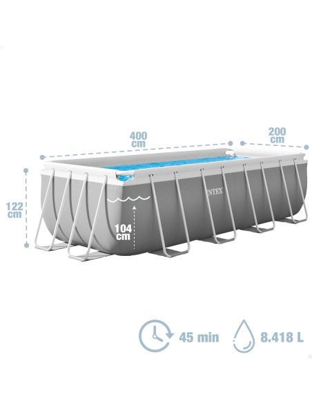 Piscina Prism Frame 400x200x122 cm com filtro de areia | Distria