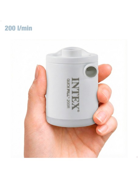 Bomba elétrica pequena de enchimento rápido INTEX com lanterna | Distria