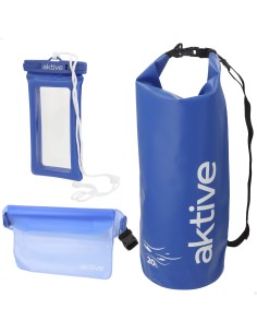 Mochila impermeável Aktive Sacola 20L+pochete+porta-celular | Distria