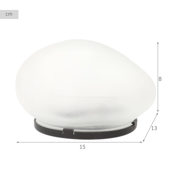 Meta title: Lâmpada solar LED, pedra de vidro translúcida | Distria