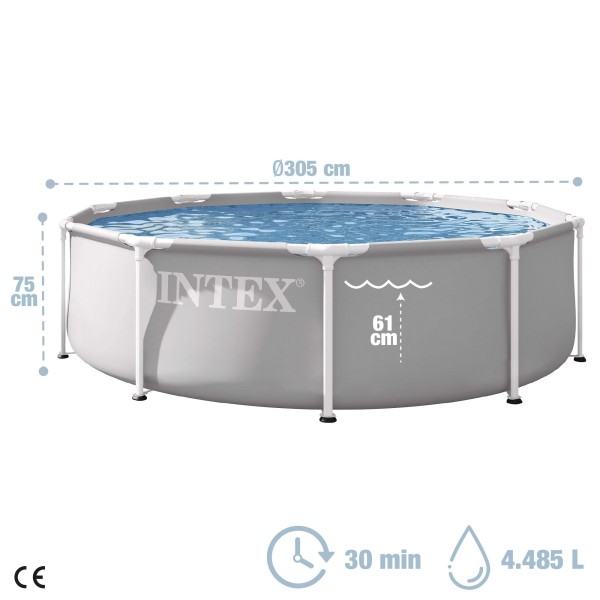 Piscina desmontável INTEX Prism Frame Ø305x75 cm | Distria