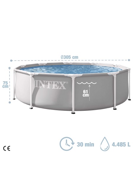Piscina desmontável INTEX Prism Frame Ø305x75 cm | Distria