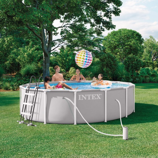 Piscina desmontável INTEX Prism Frame Ø427x107 cm sistema de filtragem | Distria