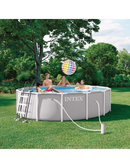Piscina desmontável INTEX Prism Frame Ø427x107 cm sistema de filtragem | Distria
