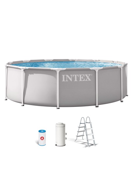 Piscina desmontável INTEX Prism Frame Ø366x99 cm sistema de filtragem | Distria