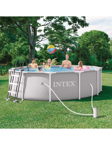 Piscina desmontável INTEX Prism Frame Ø366x99 cm sistema de filtragem | Distria