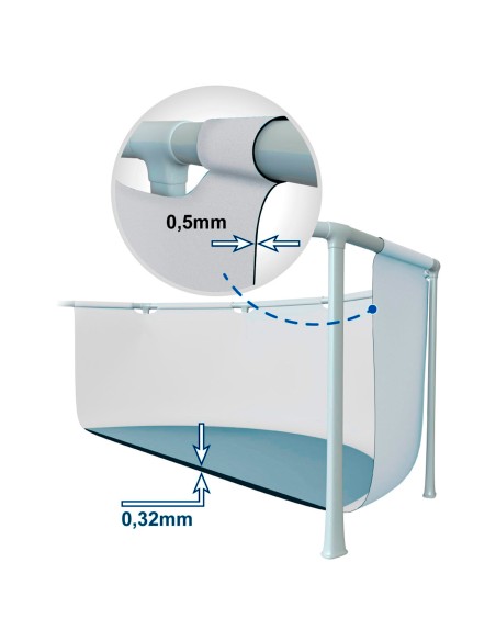 Piscina desmontável INTEX Prism Frame Ø366x76 cm sistema de filtragem | Distria