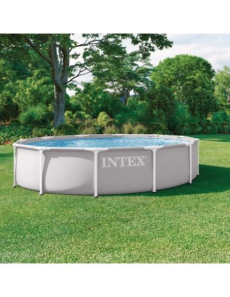 Piscina desmontável INTEX Prism Frame Ø366x76 cm sistema de filtragem | Distria