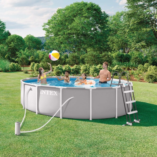 Piscina desmontável INTEX Prism Frame Ø457x122 cm sistema de filtragem | Distria