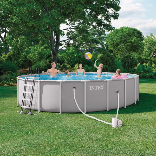 Piscina desmontável INTEX Prism Frame Ø610x132 cm sistema de filtragem | Distria