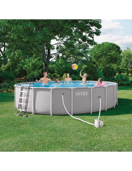 Piscina desmontável INTEX Prism Frame Ø610x132 cm sistema de filtragem | Distria