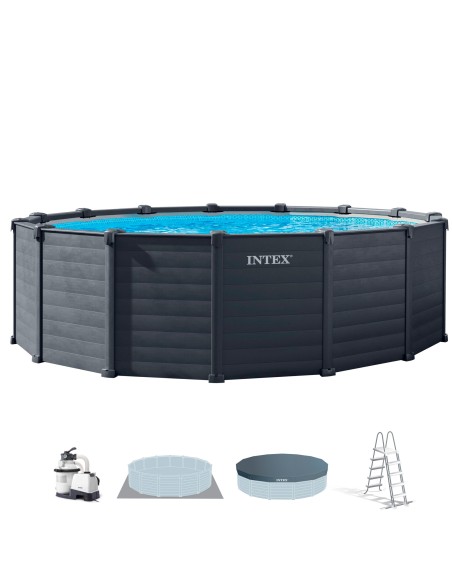 Piscina amovível INTEX Sistema de filtragem Ø478x124 cm | Distria