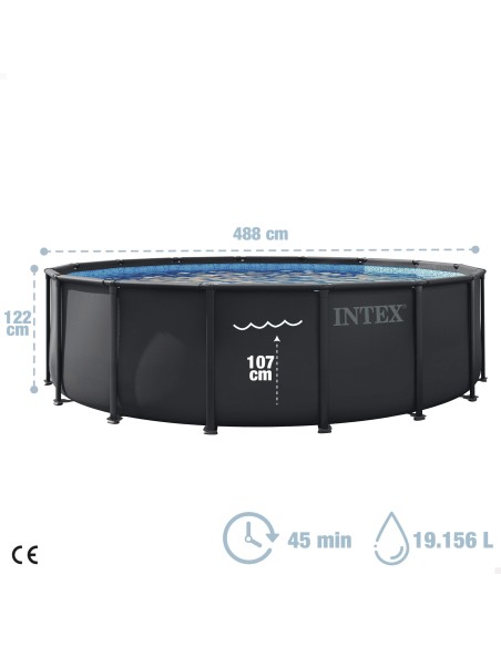 Piscina amovível INTEX Sistema de filtragem Ø488x122 cm | Distria