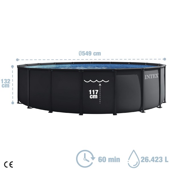 Piscina desmontável INTEX Sistema de filtragem Ø549x132 cm | Distria