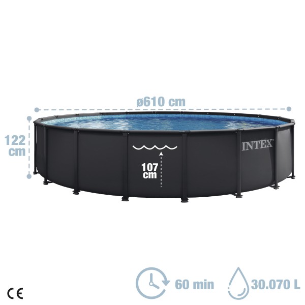 Piscina amovível INTEX Sistema de filtragem Ø610x122 cm | Distria