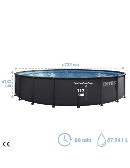 Piscina amovível INTEX Sistema de filtragem Ø732x132 cm | Distria