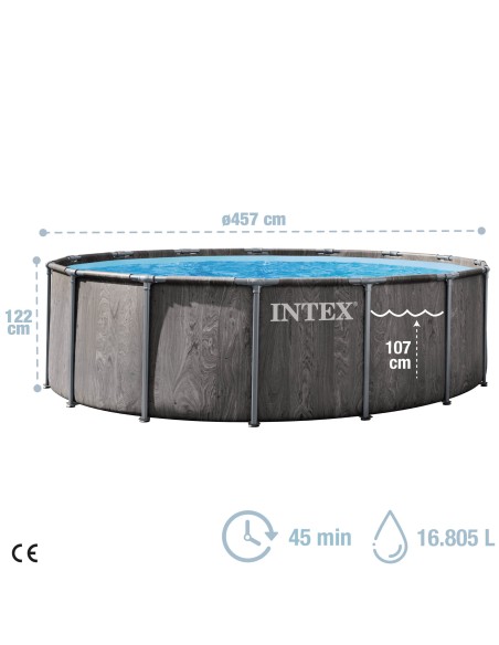 Piscina amovível INTEX Sistema de filtragem Ø457x122 cm | Distria