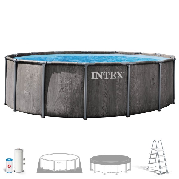 Piscina amovível INTEX Sistema de filtragem Ø457x122 cm | Distria