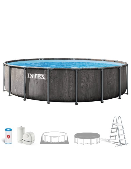 Piscina desmontável INTEX Sistema de filtragem Ø549x122 cm | Distria