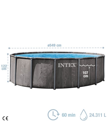 Piscina desmontável INTEX Sistema de filtragem Ø549x122 cm | Distria