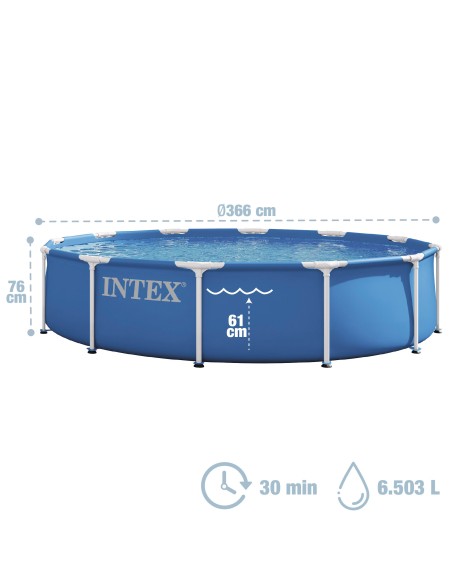 Piscina amovível redonda 366x76 cm Metal Frame | Distria