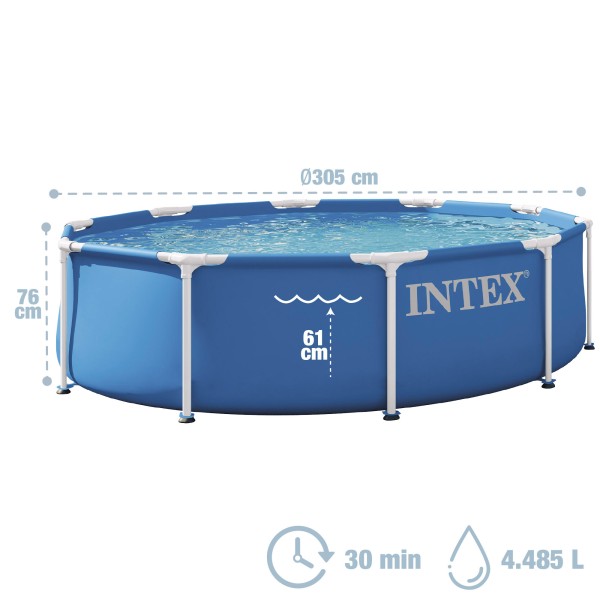 Piscina amovível redonda 305x76 cm Metal Frame | Distria