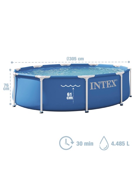Piscina amovível redonda 305x76 cm Metal Frame | Distria