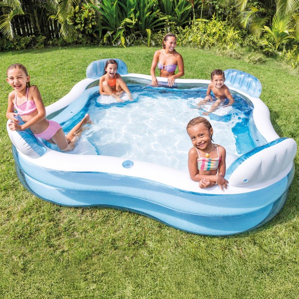 Piscina insuflável Intex com assentos e pousa-copos | Distria.com