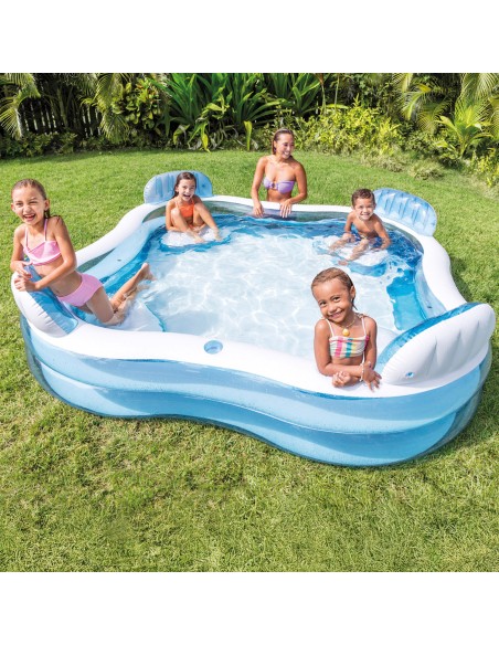 Piscina insuflável Intex com assentos e pousa-copos | Distria.com