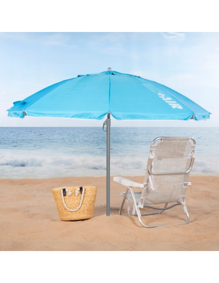Guarda-sol grande Ø200 cm azul | Distria