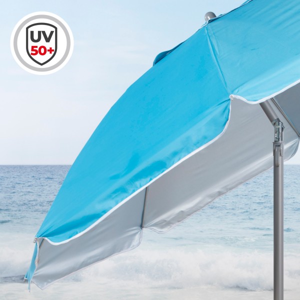 Guarda-sol grande Ø200 cm azul | Distria